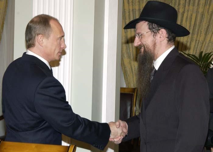 הרב לאזאר עם הנשיא פוטין (צילום: שטורעם)