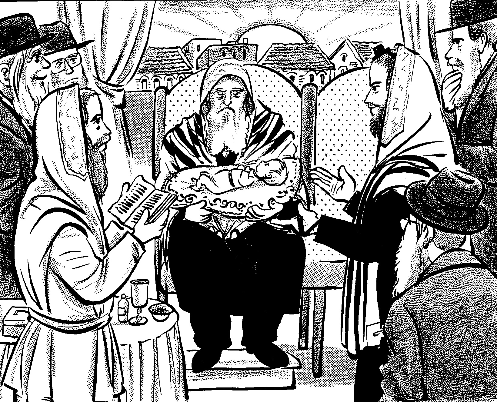 להכניסו בבריתו של אברהם. איור: יוני גרשטיין