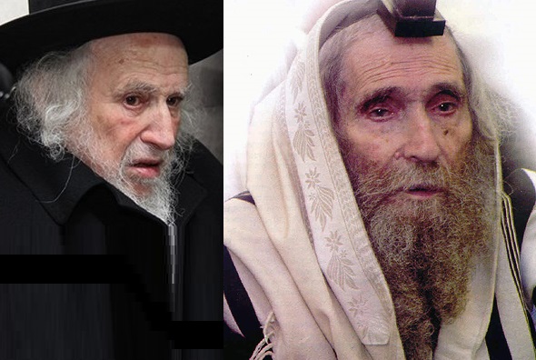 הרב אוירבך (משמאל) והרב שטיינמן