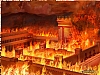 בית המקדש נשרף. איור: מלכות וקסברג