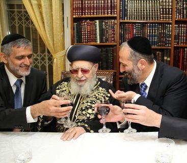 משיקים כוסות לרגל חזרתו של האריה